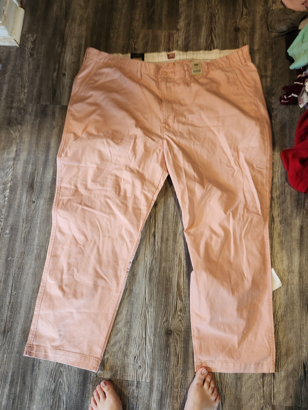 Womens Pink Casual Cotton Pants